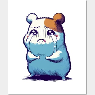 Crying Sad Hamster Posters and Art